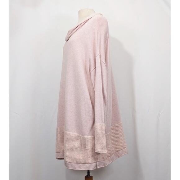 J.Jill Sweater Pink Cowl Neck Cotton Blend Misses Size XL - Picture 3 of 7